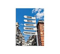 BYLSAGWHT You Are On The Right Path Canvas Wall-Art - Motivational Street Sign Quote Print, Inspirational Wall Decor for Office, Bedroom and Gym(Framed,16x24inch(40x60cm))