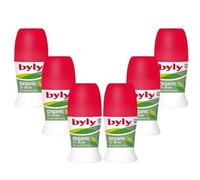 BYLY - Desodorante Organic roll-on con aroma de té verde - larga duración 48H - Pack 6 Uds x 50ml