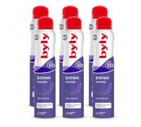 Byly Extrem Intense Desodorante Spray Pack 6 x 200 ml, 100h, Doble Protección