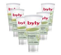 Byly Organic Té Verde Desodorante Crema 50ml Pack 6 | Protección 48h | Advanced Protection