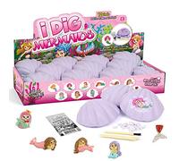 Byncceh Kit de Excavación Sirena para Niños - Cofre del Tesoro con 12 Juguetes de Sirena y 5 Pegatinas - Juego Arqueología Niños 6-12 Años - Regalo de Cumpleaños & Decoración de Fiesta