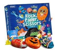 Byncceh Piedras para Pintar, Kit Manualidades NiñOs NiñAs de 8 AñOs, Juego de Manualidades Con Platos de Papel, Corte de Papel Para NiñOs, Manualidad para Regalo para NiñAs de 6 a 12 AñOs