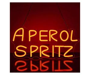 BYNGQW Luces de neón Letrero De Neón APEROL SPRITZ Con Luz LED Roja Para Decoración De Pared, Dormitorio, Hogar, Bar, Club, Fiesta, Restaurante, Hotel,42cmx20cm