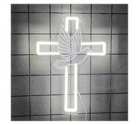 BYNGQW Luces de neón Letrero De Neón Cruzado, Luz LED Regulable Alimentada Por USB Para Decoración De Pared, Dormitorio, Sala De Estar, Boda, 33cmх24.5cm