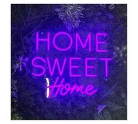 BYNGQW Luces de neón Letrero De Neón Home Sweet Home Con Luz LED Para Dormitorio Fiesta Boda Lámpara De Ambiente Para Habitación De Niño Y Niña Decoración 40cmx32cm(Púrpura)