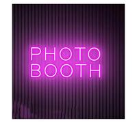 BYNGQW Luces de neón Letrero De Neón Photo Booth rótulo Para Estudio Fotográfico 40x19cm(Púrpura)