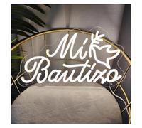BYNGQW Luces de neón Luz De Neón Mi Bautizo Letrero De Neón LED Alimentado Por USB 5V Luz De Neón Colgante De Pared Para Decoración De Cumpleaños De Bautismo 22.8cm×40cm