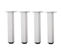 ByNGSDCC Patas de Mesa Ajustables, Patas de Apoyo cuadradas, aptas for baños, Camas, comedores, armarios, guardarropas, Altura Ajustable(Silver,12cm/4.7in)