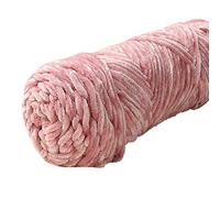 ByNGSDCC Rojo DIY Terciopelo Chenilla Esponjoso Sombrero de Ganchillo Bufanda suéter Chal Tejido Suave voluminoso itinerante(Powder,1kg)