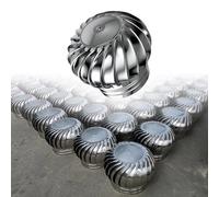 ByNGSDCC Tapa de ventilación for Ventilador turbina Techo 4-16 Pulgadas, Cubierta Chimenea Acero Inoxidable, giratoria Viento, disipación Calor Escape Redondo(150mm/5.9in)