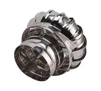 ByNGSDCC Ventilador de Techo 12 "y 20" con Tapa Redonda turbina Whirly, Ventilador ventilación Aire for ático turbinas eólicas, Chimenea giratoria Acero Inoxidable(150mm/5.9in)