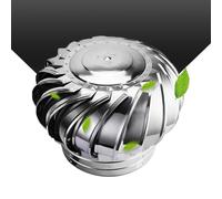 ByNGSDCC Ventilador de turbina Techo Redondo, ventilación Tapa giratoria Viento 10 16 Pulgadas, turbinas Escape, Salida Aire del Ventilador Acero Inoxidable(200mm/7.87in)