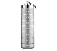 BYNYXI Pastillero de metal 7 días por la mañana por la noche, resistente al agua, de aluminio, portátil, caja de medicamentos sellada, para vitaminas, medicina, aceite de pescado