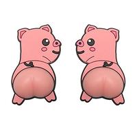 BYNYXI Pegatina de Silicona Anticolisión para Coche, 3D Animados Animal Culo Pegatinas Protección Anti-Arañazos para Puertas de Coche para el Refrigerador Coche Teléfono, 2 Piezas