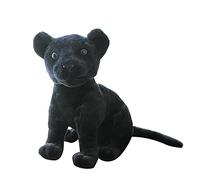 BYNYXI Peluche de pantera negra, 27 cm, de pie, de peluche, leopardo, tigre realista, pantera negra, juguete de peluche suave para niños y niñas