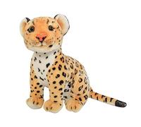 BYNYXI Peluche Leopardo Realista de 23 cm - León, Tigre, Pantera Negra, Leopardo de Nieve - Juguete Suave de Peluche para Bebés, Niños y Niñas