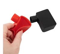 BYNYXI Tapa de Batería de Coche, Tapa de Protección de Poste para Batería de Coche Cubierta de Cable Positivo y Negativo Tapa Protectora Aislante del Terminal de la Batería, Negro y Rojo