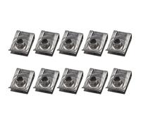 BYNYXI Tuerca de Clip de Rosca en Forma de B, M4 Tuerca Spire Clips De Velocidad Abrazadera Grapas Tornillo Tuercas Fijaciones Panel Kits para Motocicleta Coche - 10 Unids