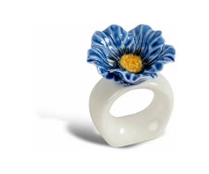 Byon 2 Anillos servilleteros Poppy Azul