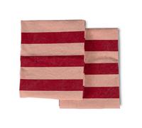 Byon 2 Paños de cocina Leya stripe 50x70 cm Rojo-rosa