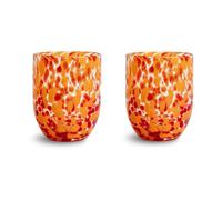 Byon 2 Vasos Messy 30 cl Rojo-naranja