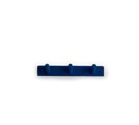 ByOn Else 5281400313 - Perchero de pared con 3 ganchos de madera de roble en color azul