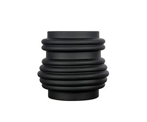 ByOn Mila 5260605001 - Jarrón de gres con Superficie engomada, 26,5 x 25 cm, Color Negro