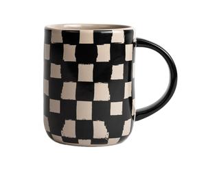 Byon Taza a cuadros Liz 28 cl Negro-beige