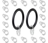 Byour3 - 110 Ganchos de Plástico Transparentes para Anillas Barra Madera - Ojales para Varilla de Cortina - Ojal Transparente para Ganchos Blancos para Cintas de Cortinas (Diámetro 11mm, 110 uds)