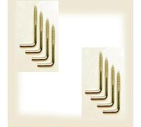Byour3 - Clavos Para Barras Con Muelle A Presión - Accesorios Varillas Extensibles Soportes de Fijación a Pared Tornillo de Repuesto para Barras de Cortina Ventana de Cristal (Plata, 4 unidades)