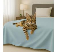 Byour3 - Colcha De Algodón ORGANICO Mixto Cama 90 135 180 Manta Pesada Cubrierta Tela Decorativa Multiusos Cubra Todo por Colchón Francés Cubrecama Lavable Funda De Sofá (Celeste, Cama 180)