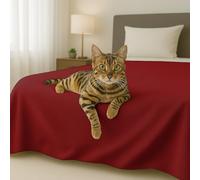 Byour3 - Colcha De Algodón ORGANICO Mixto Cama 90 135 180 Manta Pesada Cubrierta Tela Decorativa Multiusos Cubra Todo por Colchón Francés Cubrecama Lavable Funda De Sofá (Rojo, Cama 180)