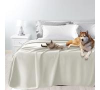 Byour3 - Cubrecama Doble Super Impermeable Animales Colcha Antimanchas Antimoho Protección Cama Individual Queen Size Anti Pelo Gato Perro Niños Manta Lavable (Marfil, 180x275cm - Cama 90)