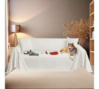 Byour3 - Funda Sofá 3 4 5 Plazas Super Impermeable Animales Salvar Sofa Antimanchas Resistente Anti Pelo Gato Perro Niños Funda Protectora de Sofás Fácil de Limpiar (Marfil, 3 plazas)