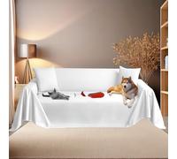 Byour3 - Funda Sofá 3 4 5 Plazas Super Impermeable Animales Salvar Sofa Antimanchas Resistente Anti Pelo Gato Perro Niños Funda Protectora de Sofás Fácil de Limpiar (Blanco, 3/4 plazas)