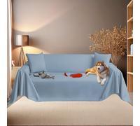 Byour3 - Funda Sofá 3 4 5 Plazas Super Impermeable Animales Salvar Sofa Antimanchas Resistente Anti Pelo Gato Perro Niños Funda Protectora de Sofás Fácil de Limpiar (Azul Claro, 1/2 plazas)