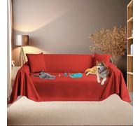 Byour3 - Funda Sofá 3 4 5 Plazas Super Impermeable Animales Salvar Sofa Antimanchas Resistente Anti Pelo Gato Perro Niños Funda Protectora de Sofás Fácil de Limpiar (Rojo, 4/5 plazas)