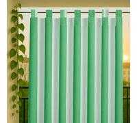 Byour3 - Toldos Exterior con Ojales De Tela Colgantes Hidrófugo Anti-Moho - Tela De Sombra con Anillos En Tejido por Jardín Pérgola Patio Cortina De Oscurecimiento UV (Rayas Verde, A.155 x 285 L.)