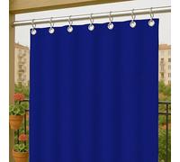 Byour3 Toldos Exteriores con Agujeros En La Parte De Arriba Y Ganchos De Metal Tejido Antimoho Repelente Al Agua Toldo De Tela De Algodón Resinado para Terrazas Gazebos Balcon (Azul, A190xL285cm)