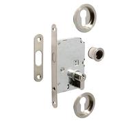 BYP Kit Cerradura Puerta Corrediza Níquel Satinado Cilindro 20-20 Niquelado