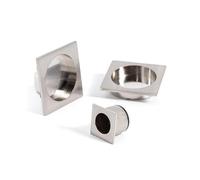 BYP Kit tiradores cuadradas puerta corredera niquel satinado