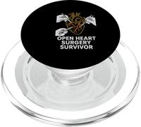 Bypass Open Heart Survivor Vintage Mens Recovery PopSockets PopGrip para MagSafe