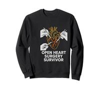 Bypass Open Heart Survivor Vintage Mens Recovery Sudadera