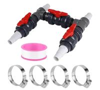 Bypass Pool Set Ø 50 mm Bomba de calor Pool Conector Set Conexión Kit de conexión para calefacción de piscina Bomba de calor Solar Calefacción Piscina Bypass con mangueras de 32 mm 38 mm, control del