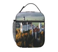 BYPPJGH Alemania Neuschwanstein Castle - Lonchera térmica reutilizable de gran capacidad, a prueba de fugas, bolsas de comida para mujeres y hombres, trabajo, oficina, picnic, viajes