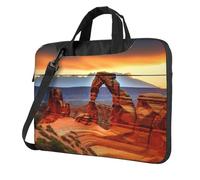 BYPPJGH Arches National Park - Bolsa de hombro para laptop para hombres y mujeres, bolsa de mensajero con asa de correa, bolsa impermeable para laptop, Black, 14 inch