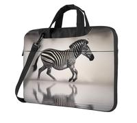 BYPPJGH Bolsa de hombro para laptop Running Zebra para hombres y mujeres, maletín con asa de correa, bolsa impermeable para laptop, Black, 14 inch