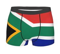 BYPPJGH Calzoncillos tipo bóxer para hombre, ropa interior suave y transpirable, con bandera de Sudáfrica, de algodón elástico, para hombre, cubierta con bolsa de contorno, sin etiqueta para mayor