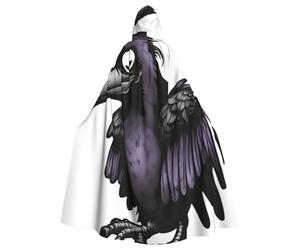 BYPPJGH Capa con capucha de Halloween para adultos, cuervos de longitud completa, disfraz de Halloween, Navidad, cosplay, para hombres y mujeres