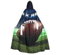 BYPPJGH Capa con capucha de Halloween para adultos de fútbol americano, capa de longitud completa, disfraz de Halloween, Navidad, cosplay, para hombres y mujeres